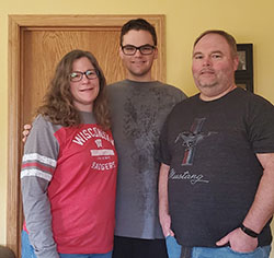 Gabe with his family