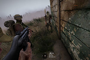 Insurgents stacked on wall